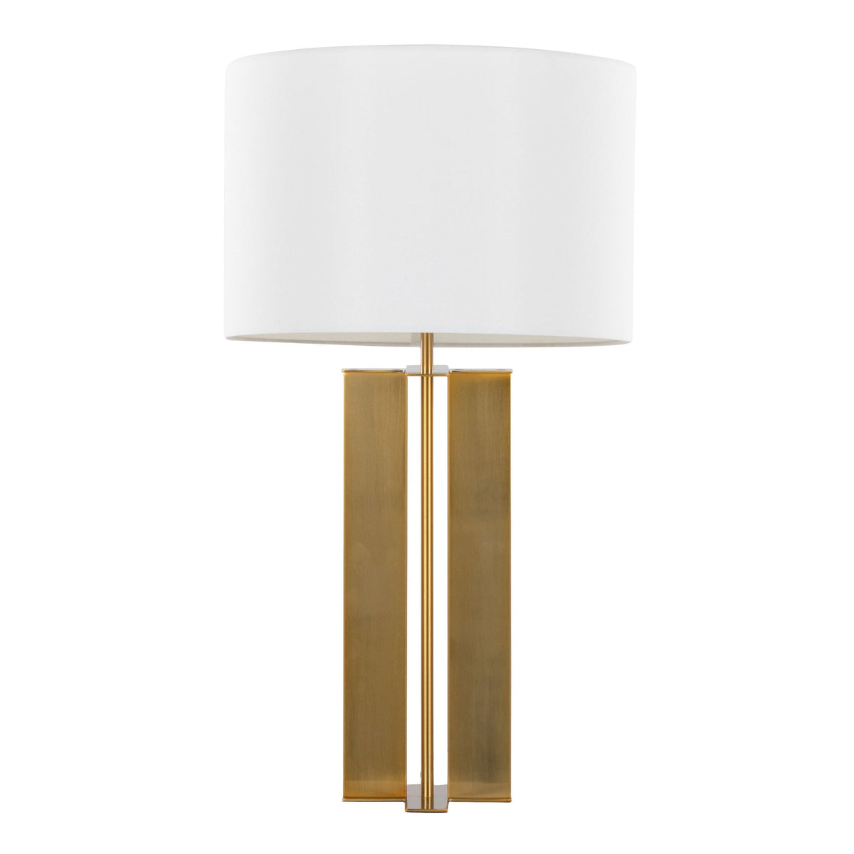 Cosmo Contemporary Table Lamp with Drum Shade - Black or Bronze