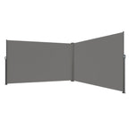 Retractable Side Awning 71" x 236" with Aluminum Frame - Grey