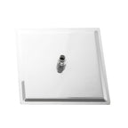 Ultra Thin Square Rainfall Shower Head with 12" Coverage - Gray or Pearl Silver