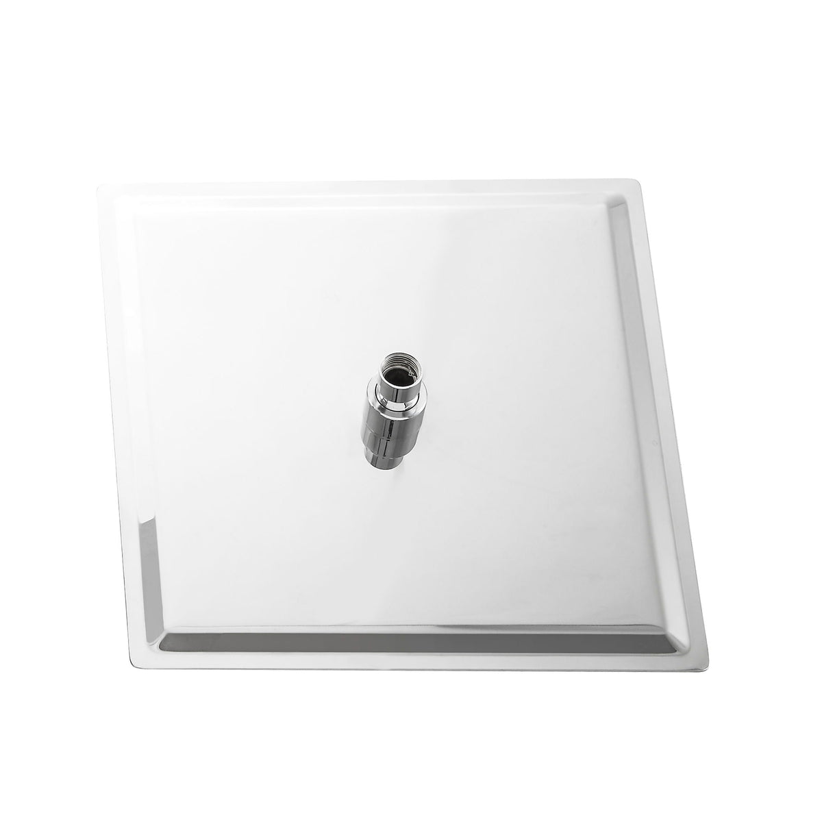 Ultra Thin Square Rainfall Shower Head with 12" Coverage - Gray or Pearl Silver