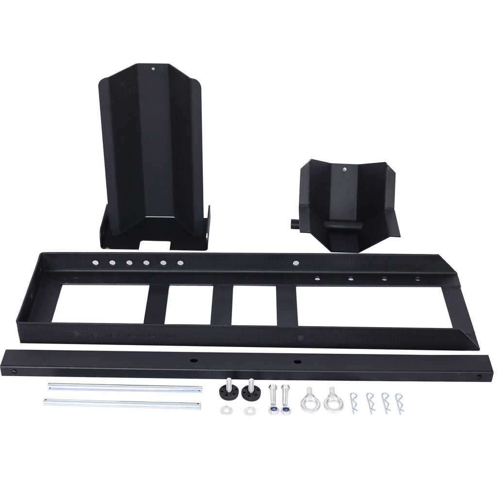 Heavy Duty Adjustable Motorcycle Stand / Wheel Chock with 1800 lb Capacity - Black