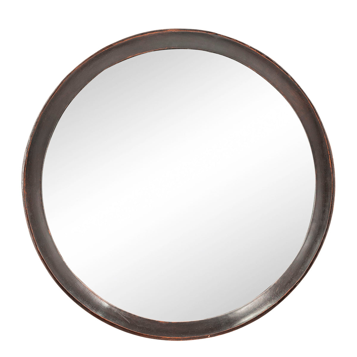 Transitional Mango Wood Wall Mirror with Frame - Multiple Colors