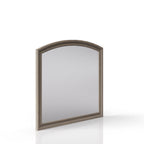 Antique Gray Mirror with Wood and Glass Construction - Gray