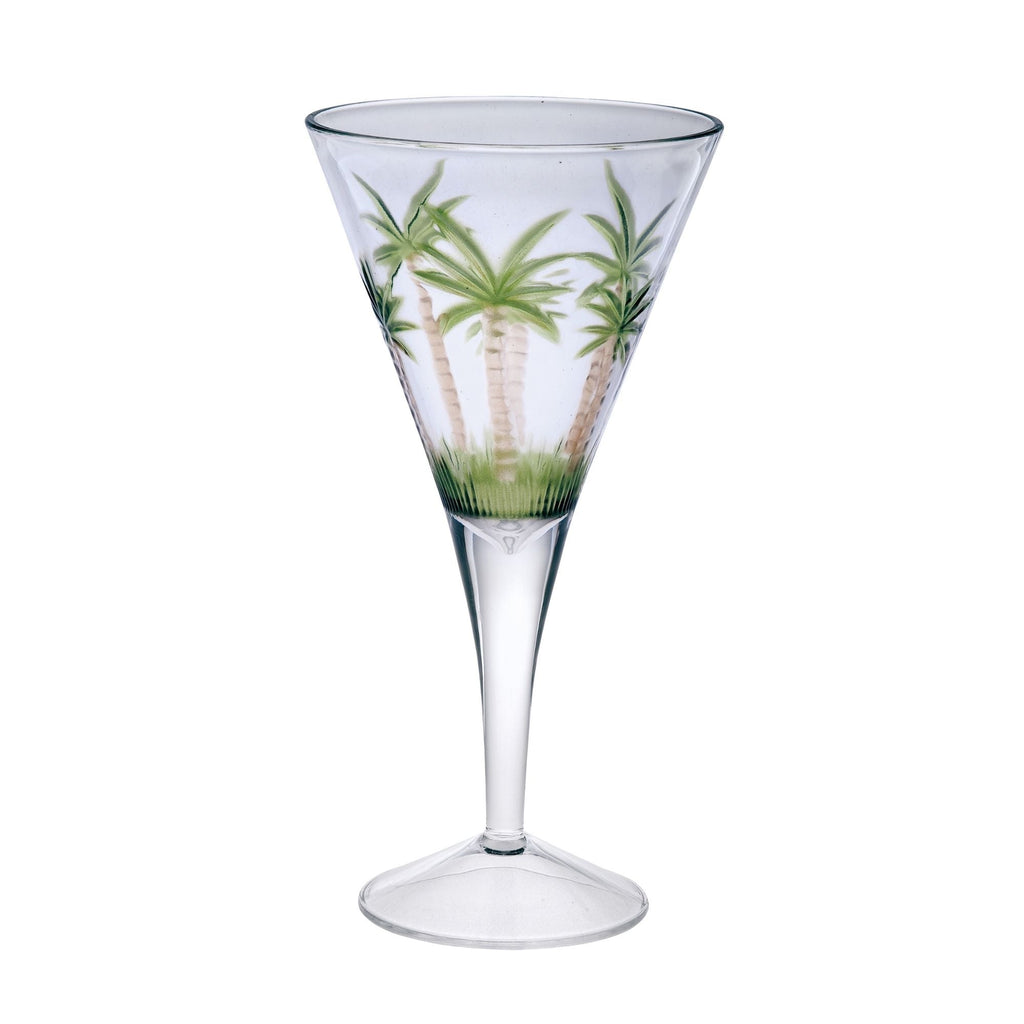 V Shaped Unbreakable Plastic Wine Glasses with 14Oz Capacity - Clear (Set of 4)