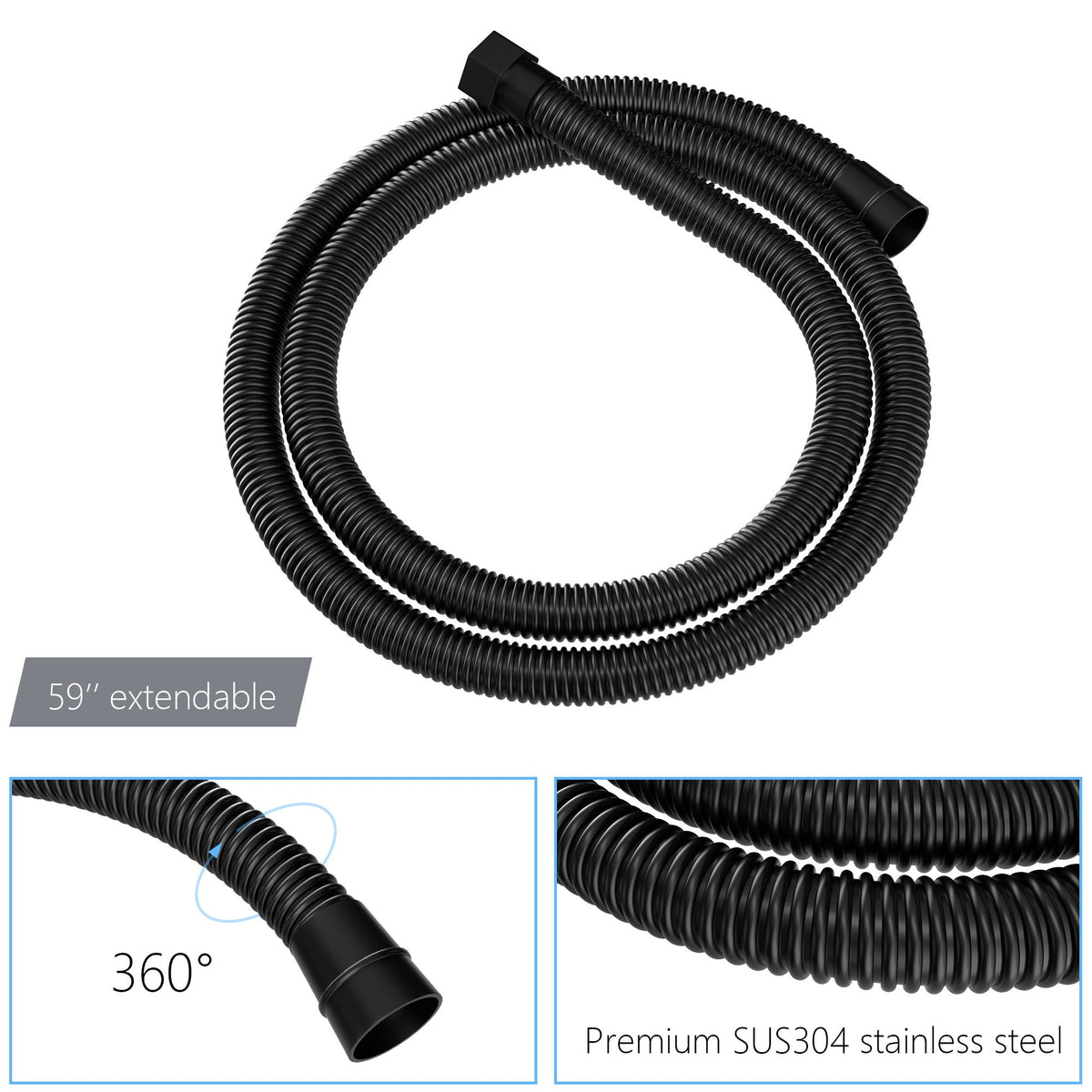 Dual Shower Head 10" Ceiling Mount Shower System with Rough In Valve - Matte Black
