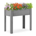 Solid Wood Raised Garden Bed with Legs - Available in Gray, Dark Gray, Dark Brown