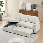 71.3" Reclining Sofa Bed with USB Ports - Chenille