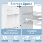 Bathroom Vanity with Sink and Adjustable Shelf - Multiple Colors