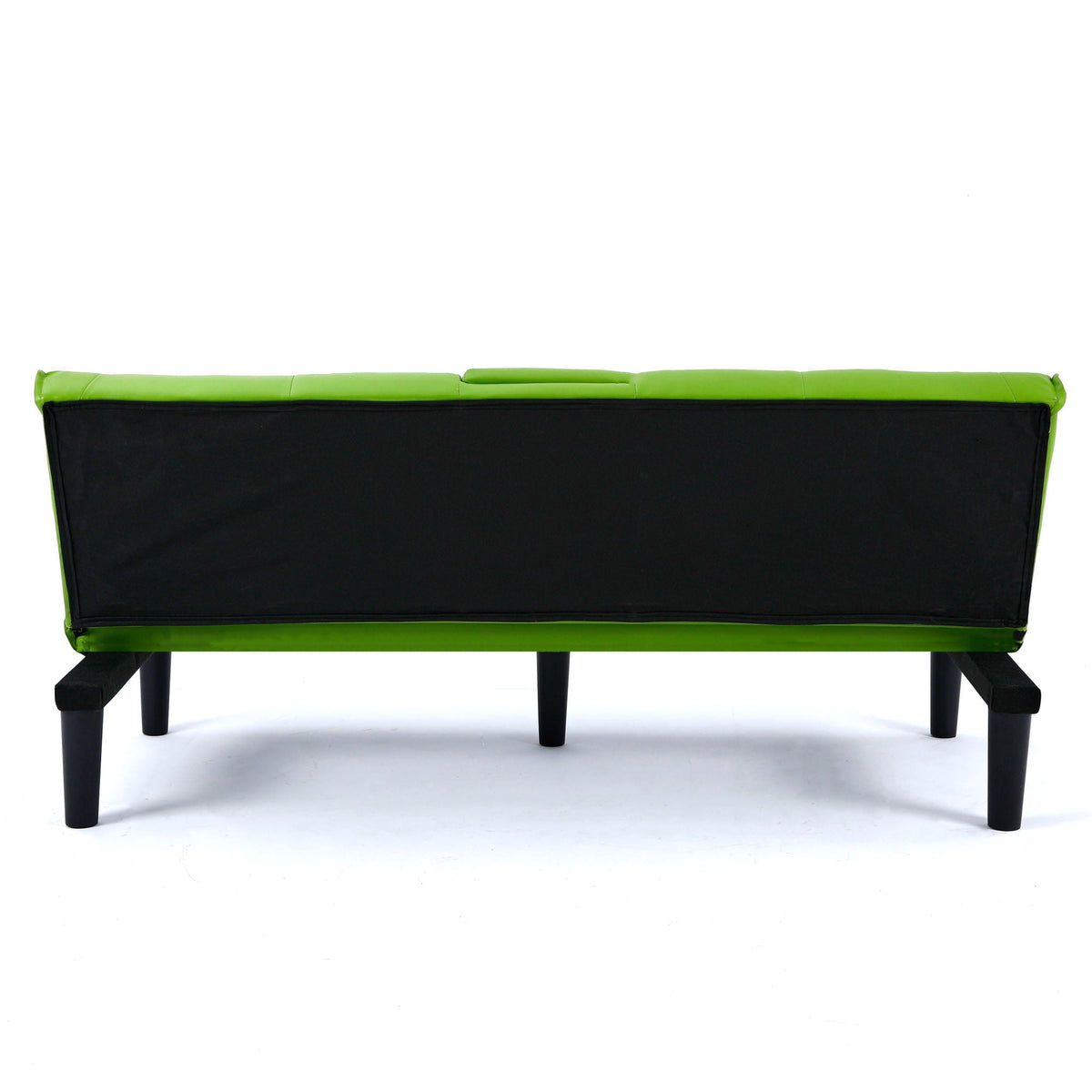 Foldable Sofa Bed with Cup Holder and Solid Wood Frame - Multiple Colors