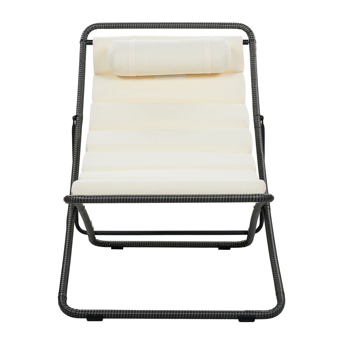 Outdoor Folding Chair Set with Adjustable Backrest – Black or Yellow