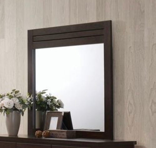 Panang Mahogany Mirror with Wooden Frame - Dark Brown