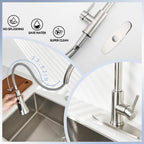 Classic High Arc Kitchen Faucet with Pull Down Sprayer - Brushed Nickel