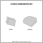 Ivory Fur Down Alternative Comforter Mini Set with Hypoallergenic Filling