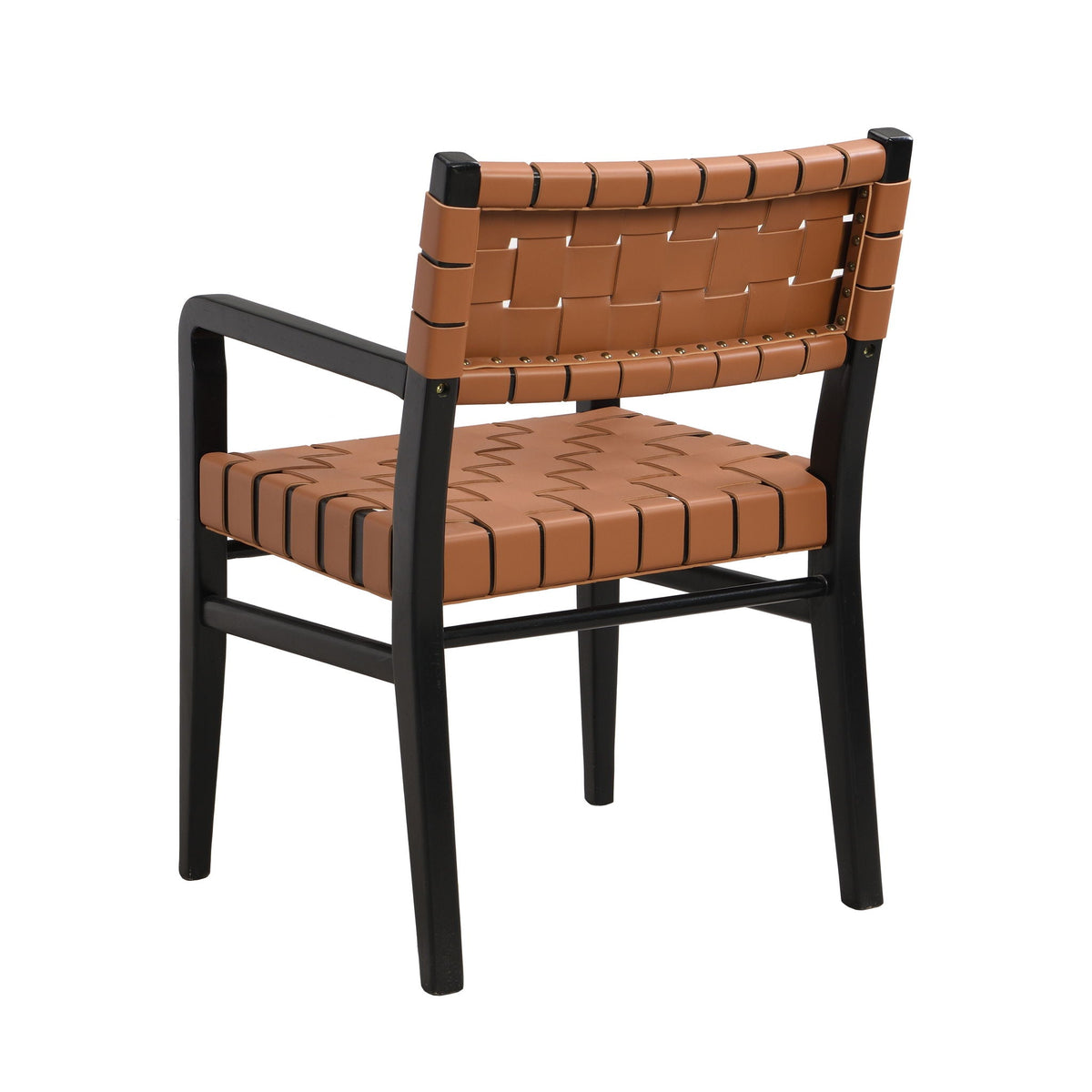 Modern Upholstered Dining Chair with Ergonomic Comfort - Black or Light Brown