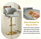 Modern Rotating Adjustable Bar Chair Set with 360° Swivel - Grey