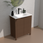 30-Inch Bathroom Vanity with Resin Basin - Brown