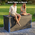 260 Gallon Large Outdoor Storage Deck Box with Lockable Lid - Black