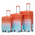 3-Piece Spinner Wheel Luggage Set with Silent Wheels - Blue Red