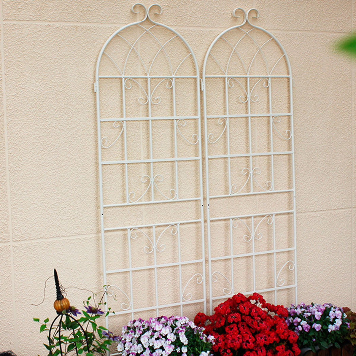 Metal Garden Rustproof Trellis for Climbing Plants – Outdoor Flower Support