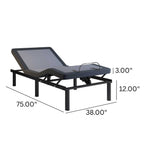 BT2000 Adjustable Bed Base with Full-Range Positions - Dark Gray