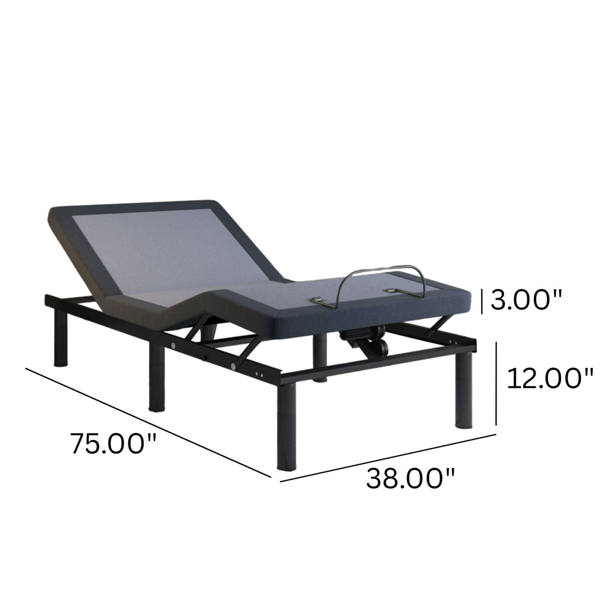 BT2000 Adjustable Bed Base with Full-Range Positions - Dark Gray