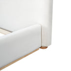 Elegant Upholstered Bed with Solid Wood Frame - King