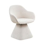 180° Rotating Accent Chair with Swivel and Barrel Back - Beige