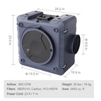 Air Scrubber with 3-Stage Filtration and UV-C Light - 800 CFM
