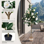 Artificial Camellia Tree - 5FT Faux Indoor Plant