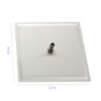 Ultra Thin Square Rainfall Shower Head with 12" Coverage - Gray or Pearl Silver
