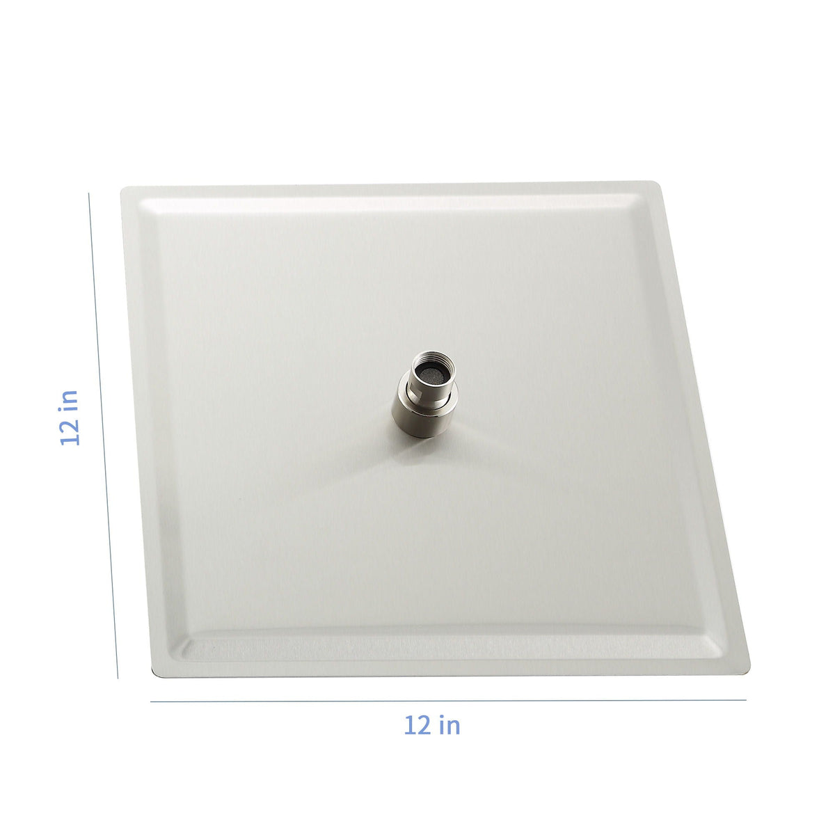 Ultra Thin Square Rainfall Shower Head with 12" Coverage - Gray or Pearl Silver
