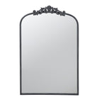 Baroque Grand Wall Mirror with Black Matte Iron Frame - Black
