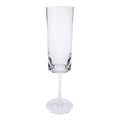 Oval Halo Unbreakable Plastic Champagne Flutes with Acrylic Construction - Clear