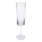 Oval Halo Unbreakable Plastic Champagne Flutes with Acrylic Construction - Clear