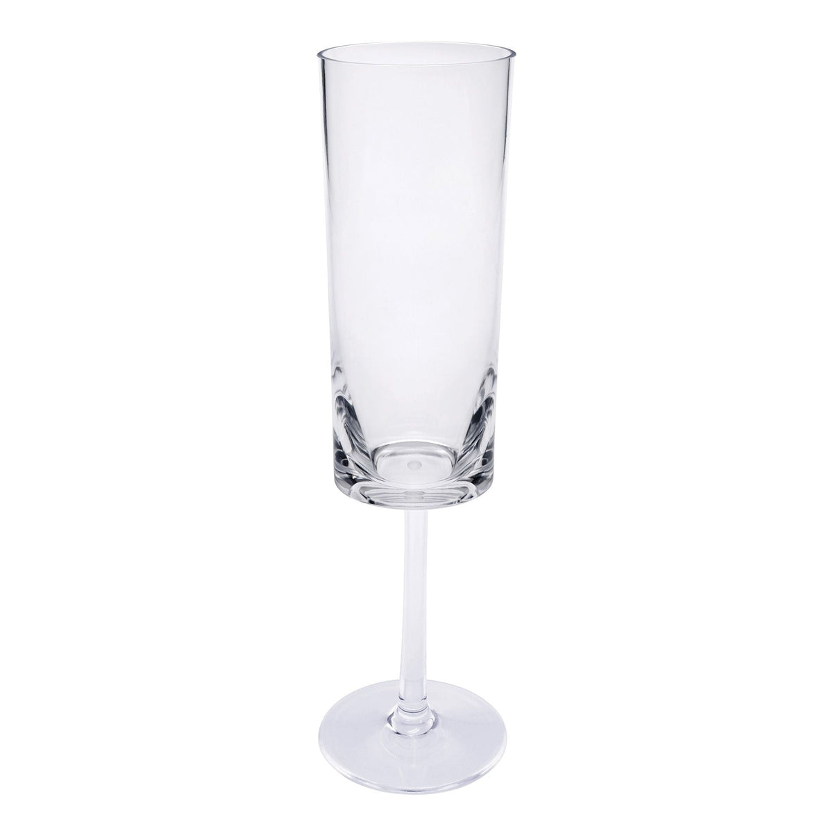 Oval Halo Unbreakable Plastic Champagne Flutes with Acrylic Construction - Clear