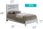 Transitional Storage Bed with Headboard Shelving - Multiple Colors