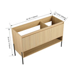 Freestanding Bathroom Vanity with Soft Close Cabinet Doors - Light or Dark Brown