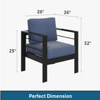 All-Weather Outdoor Patio Set with Thick Cushions - Multiple Colors