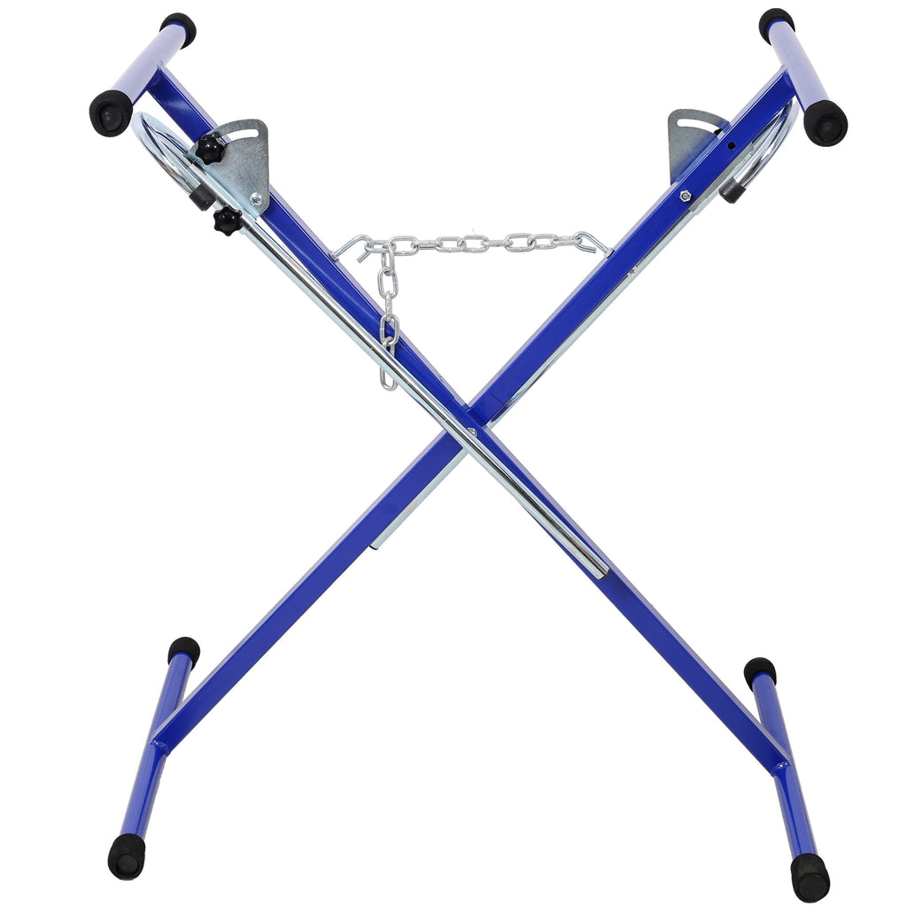 Lightweight Folding Bumper Stand with Adjustable Height - Blue