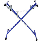 Lightweight Folding Bumper Stand with Adjustable Height - Blue