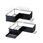 Adhesive Corner Shower Caddy 2-Pack with Hooks - Stainless Steel
