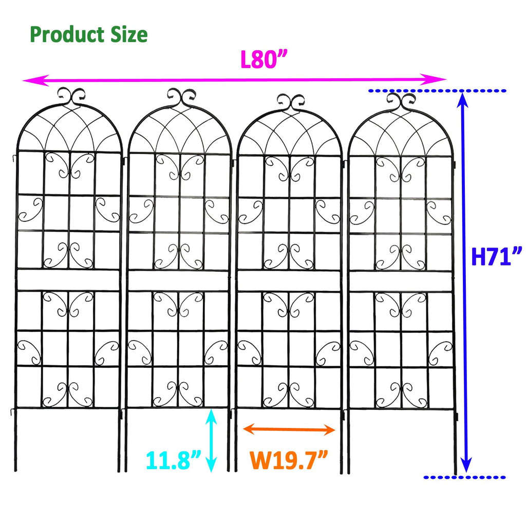 Metal Garden Rustproof Trellis for Climbing Plants – Outdoor Flower Support