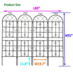 Metal Garden Rustproof Trellis for Climbing Plants – Outdoor Flower Support