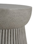 Outdoor Lightweight Concrete Side Table with Hourglass Design