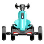 Electric Kids Pedal Go Kart with Adjustable Seat and Foldable Design - Multiple Colors