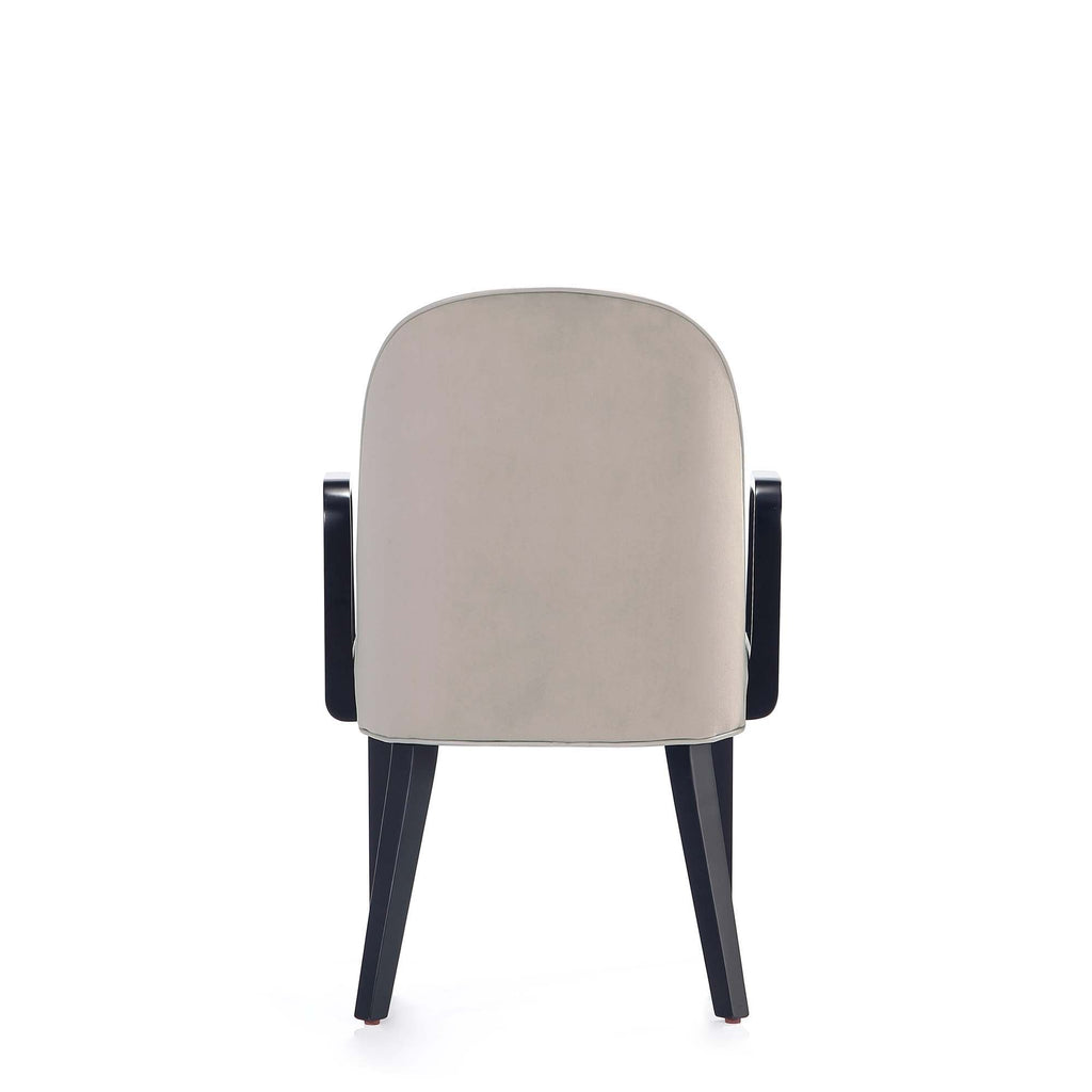 Upholstered Armchair with Solid Beech Wood Frame - Blue or Gray