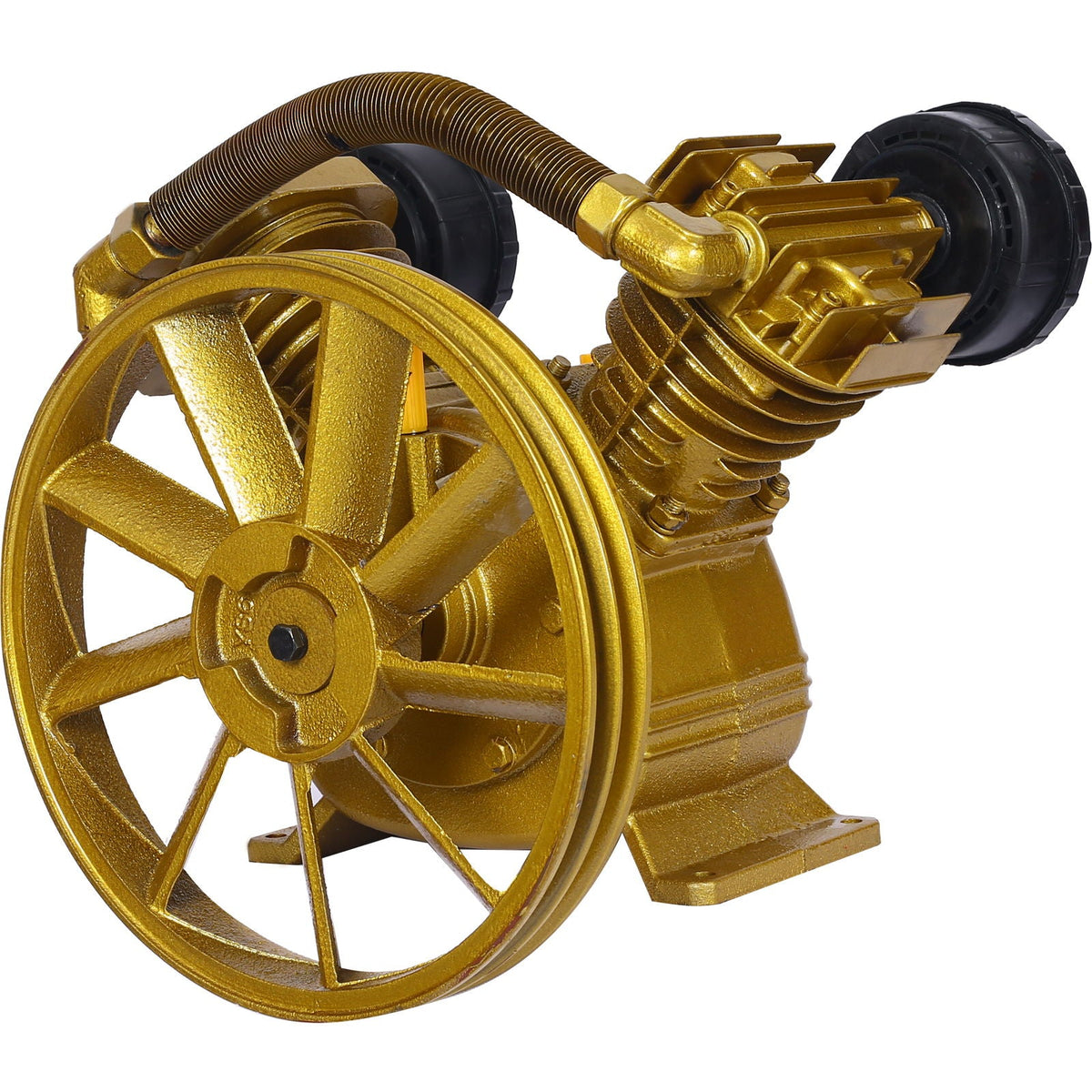 V Type Dual Cylinder Air Compressor Pump Head with 5.5HP, 21CFM - Golden
