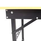 Portable Folding Work Table with Measuring Tape and Angle Finder - Black