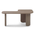 L-Shape Coffee Table with Modular Nesting Design - White or Dark Brown