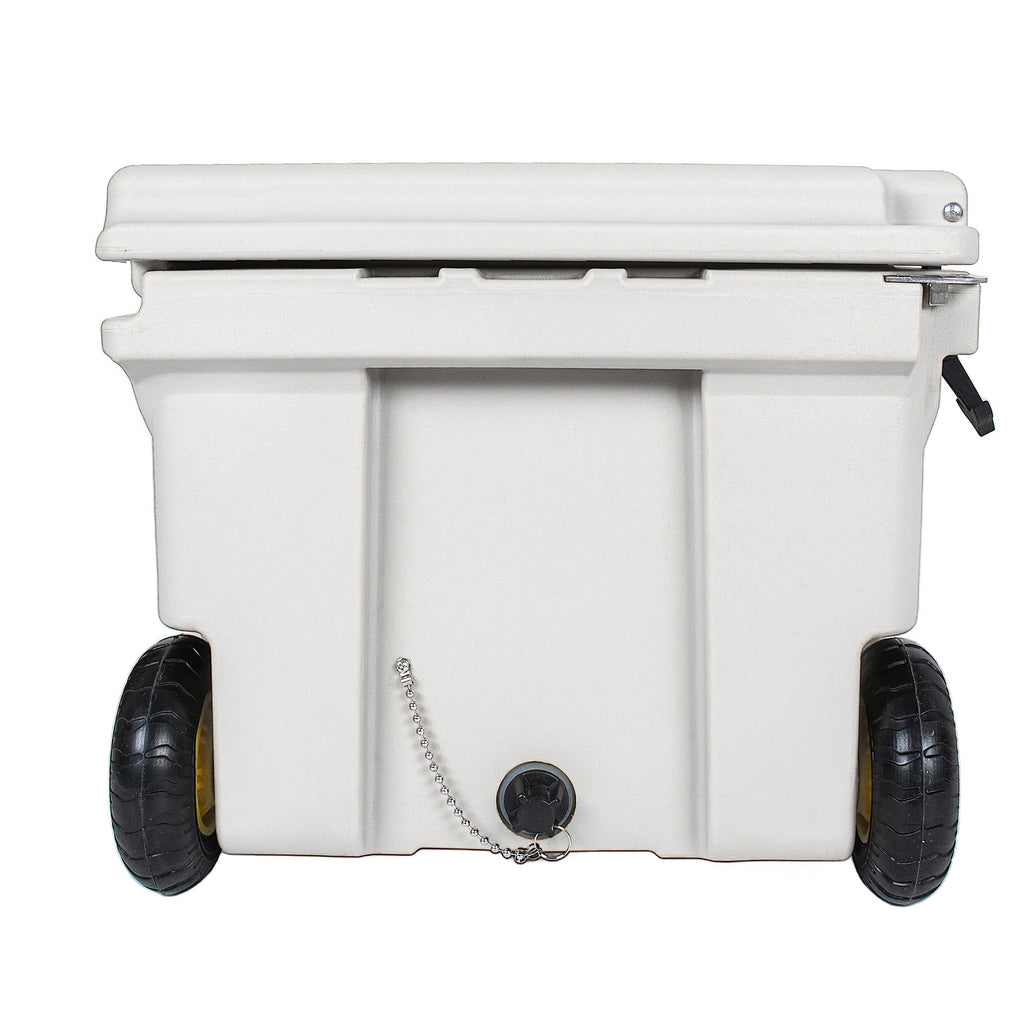 65 Quart Heavy-Duty Outdoor Cooler with 6-Day Ice Retention - White